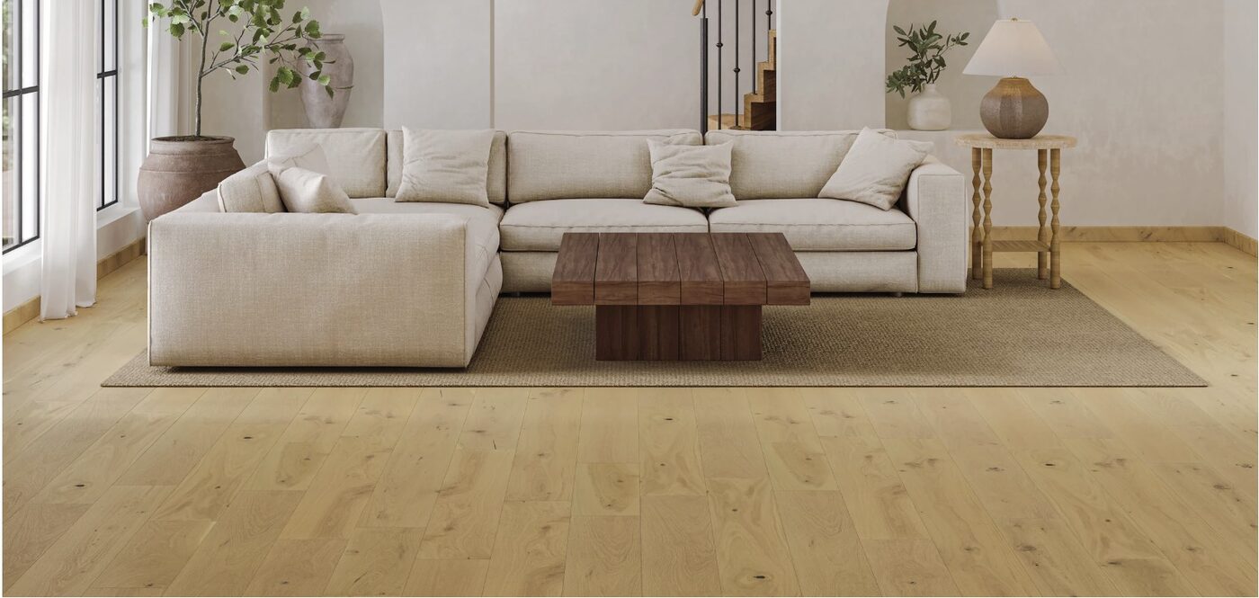 Reference photo of light natural wood flooring in a living room